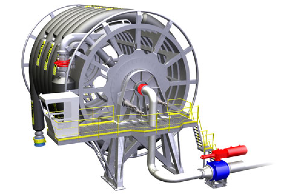 Dock reel fluid transfer systems